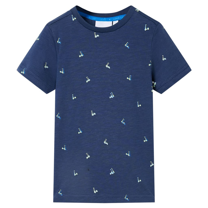Vidaxl kindershirt 128 donkerblauw