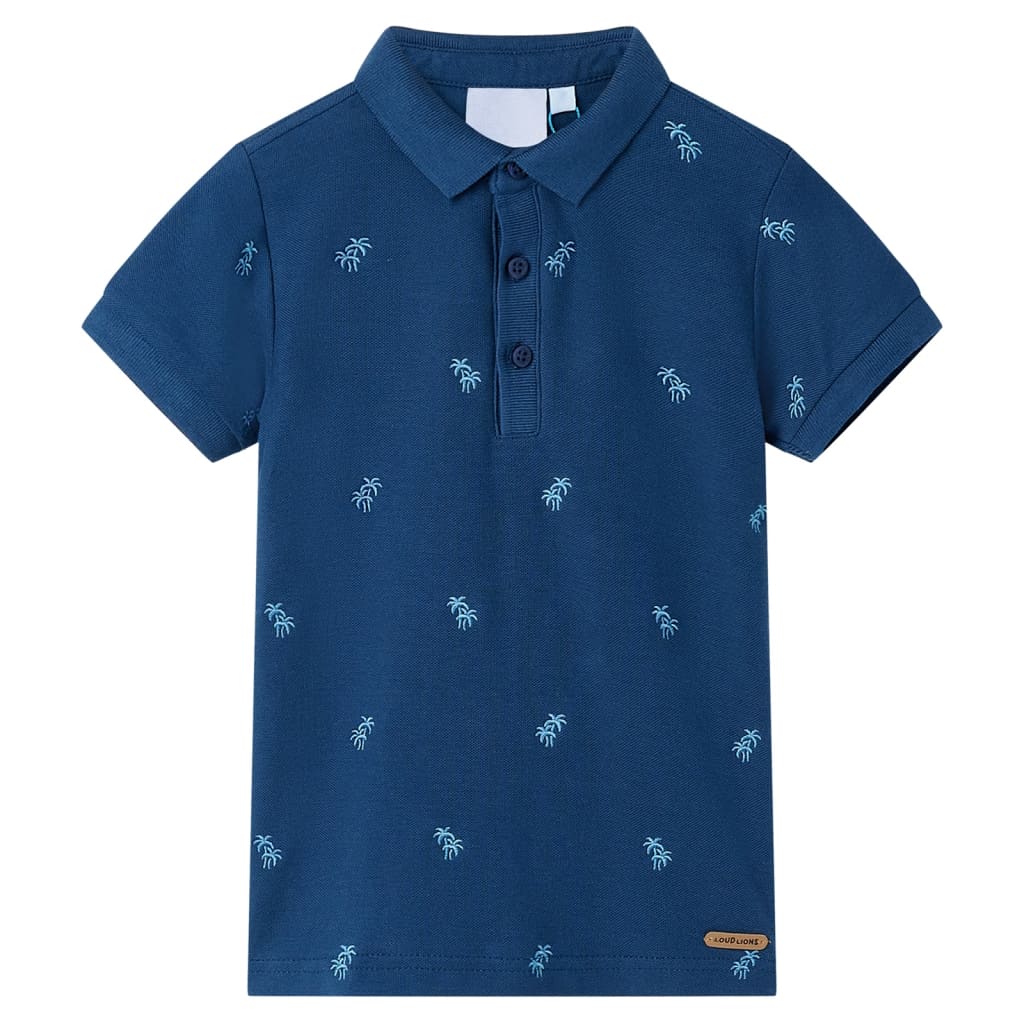 VidaXL Kinderpoloshirt 104 donkerblauw