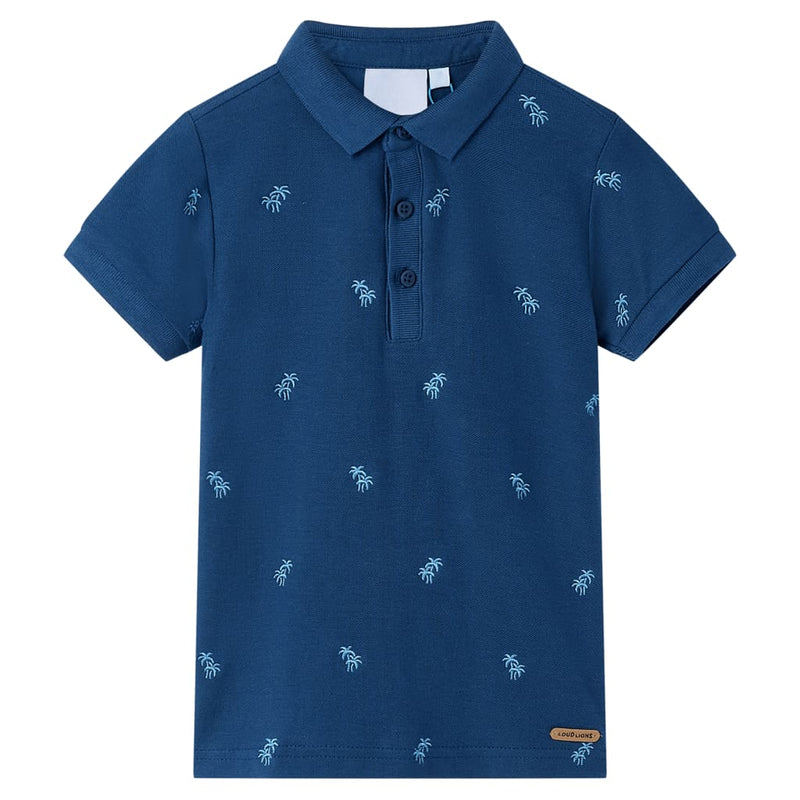 Vidaxl kinderpoloshirt 140 donkerblauw