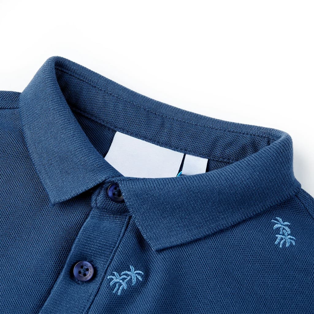 Vidaxl kinderpoloshirt 140 donkerblauw
