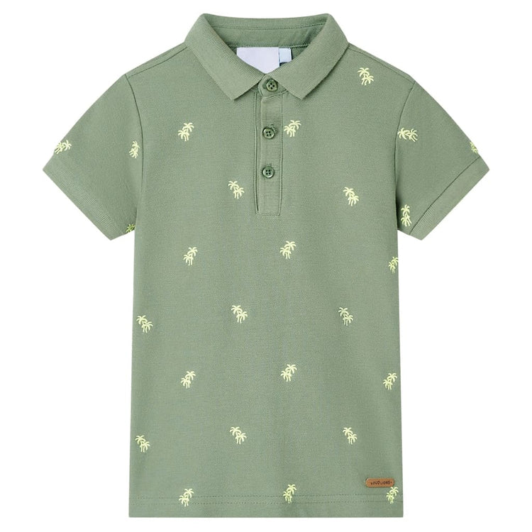 Vidaxl kinderpoloshirt 92 kakikleurig