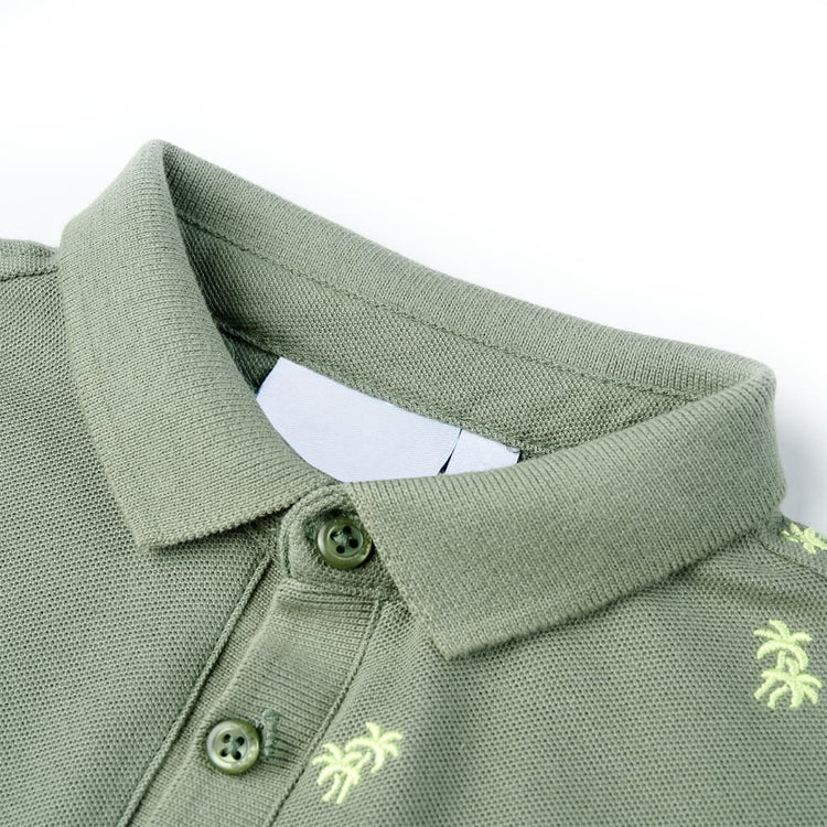 Vidaxl kinderpoloshirt 92 kakikleurig