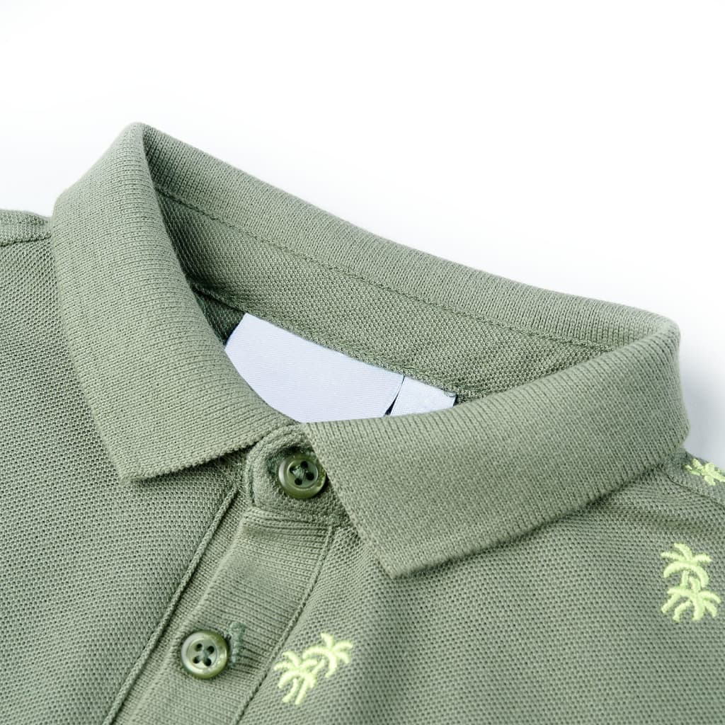 Vidaxl kinderpoloshirt 116 kakikleurig