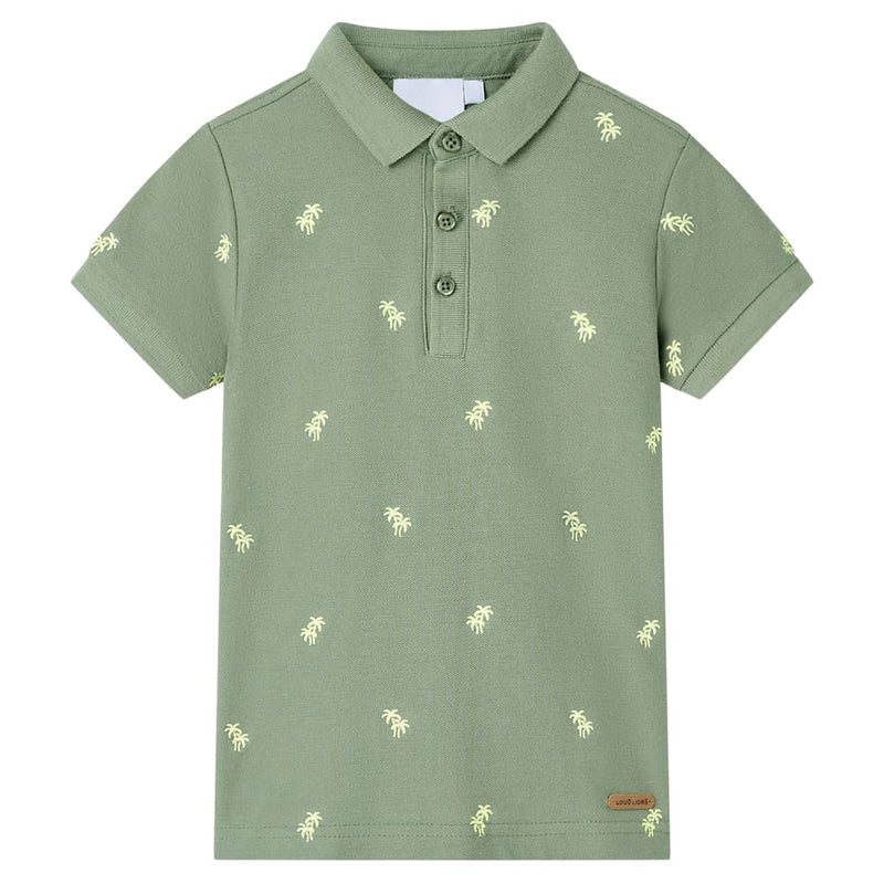 Vidaxl kinderpoloshirt 128 kakikleurig