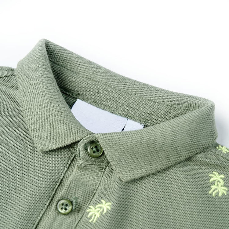 Vidaxl kinderpoloshirt 128 kakikleurig