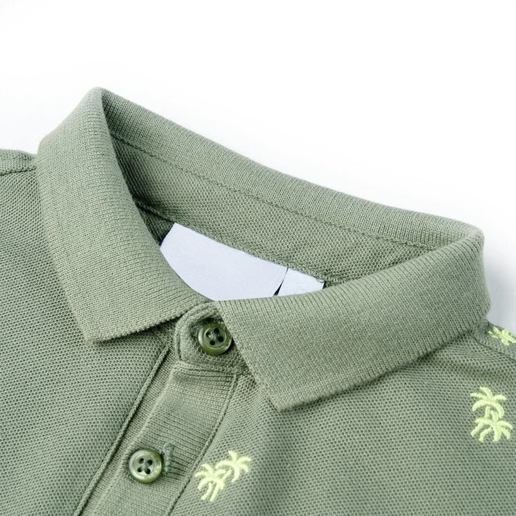 Vidaxl kinderpoloshirt 140 kakikleurig