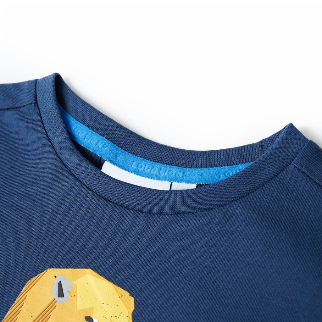 VidaXL Kindershirt 104 donkerblauw