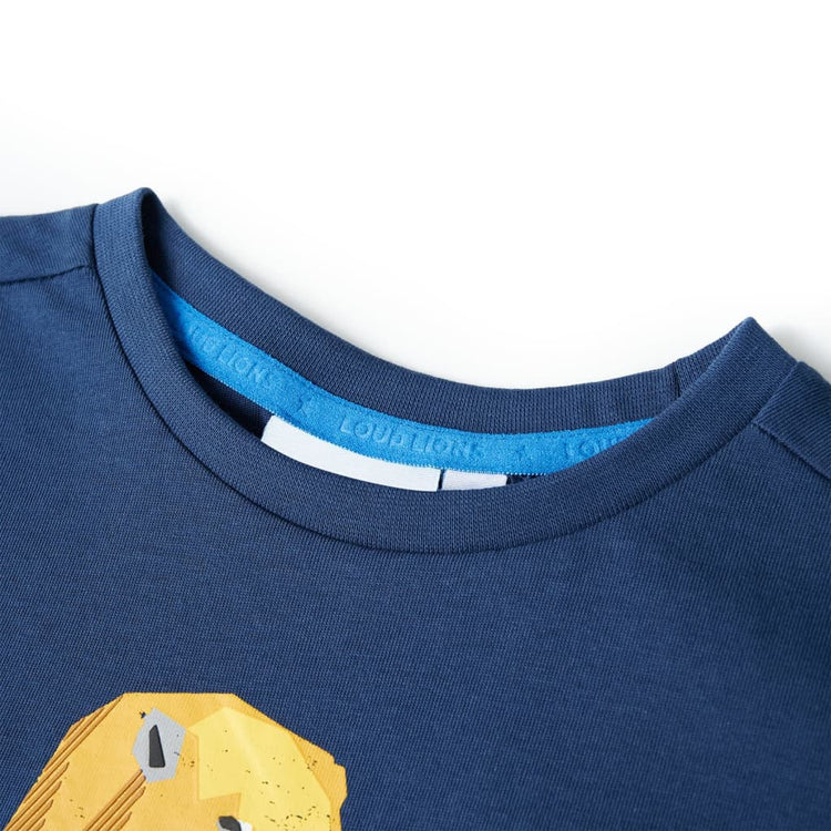 Vidaxl kindershirt 128 donkerblauw
