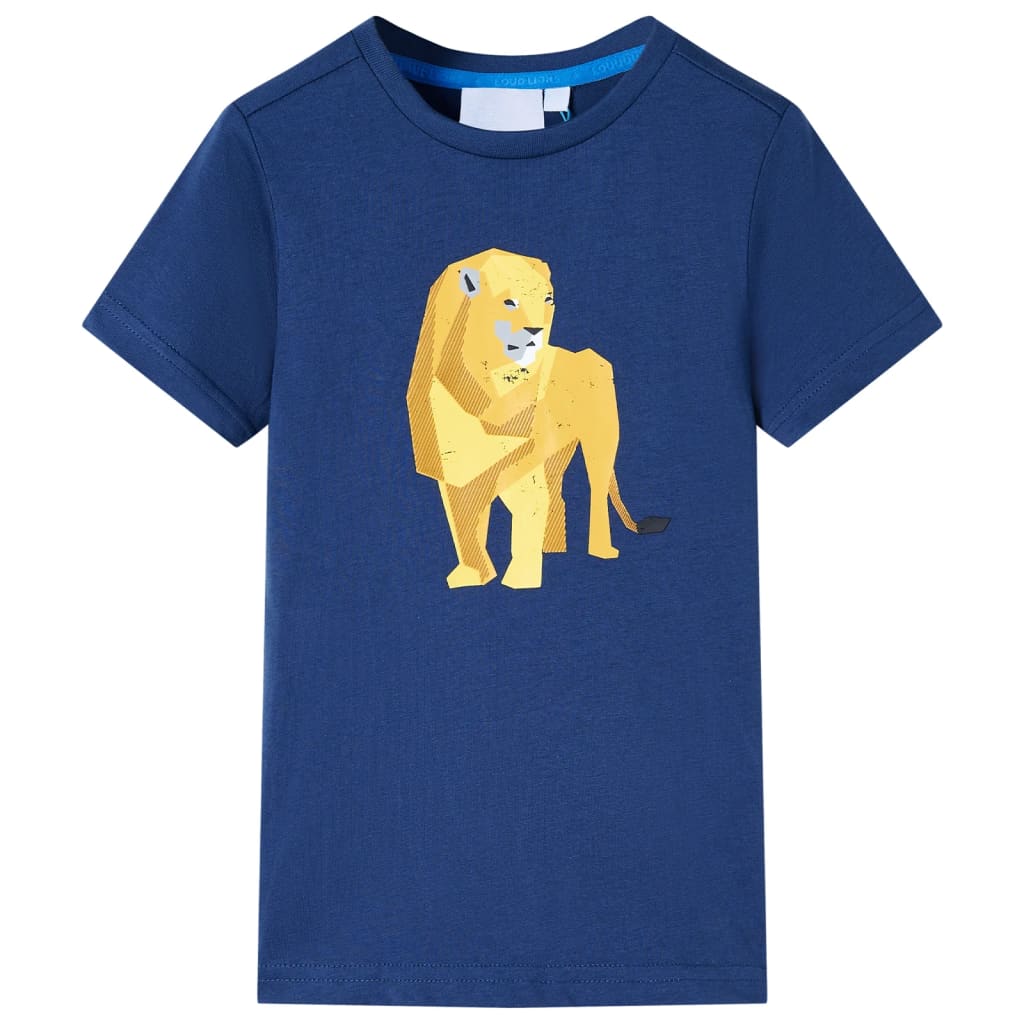 VidaXL Kindershirt 140 donkerblauw