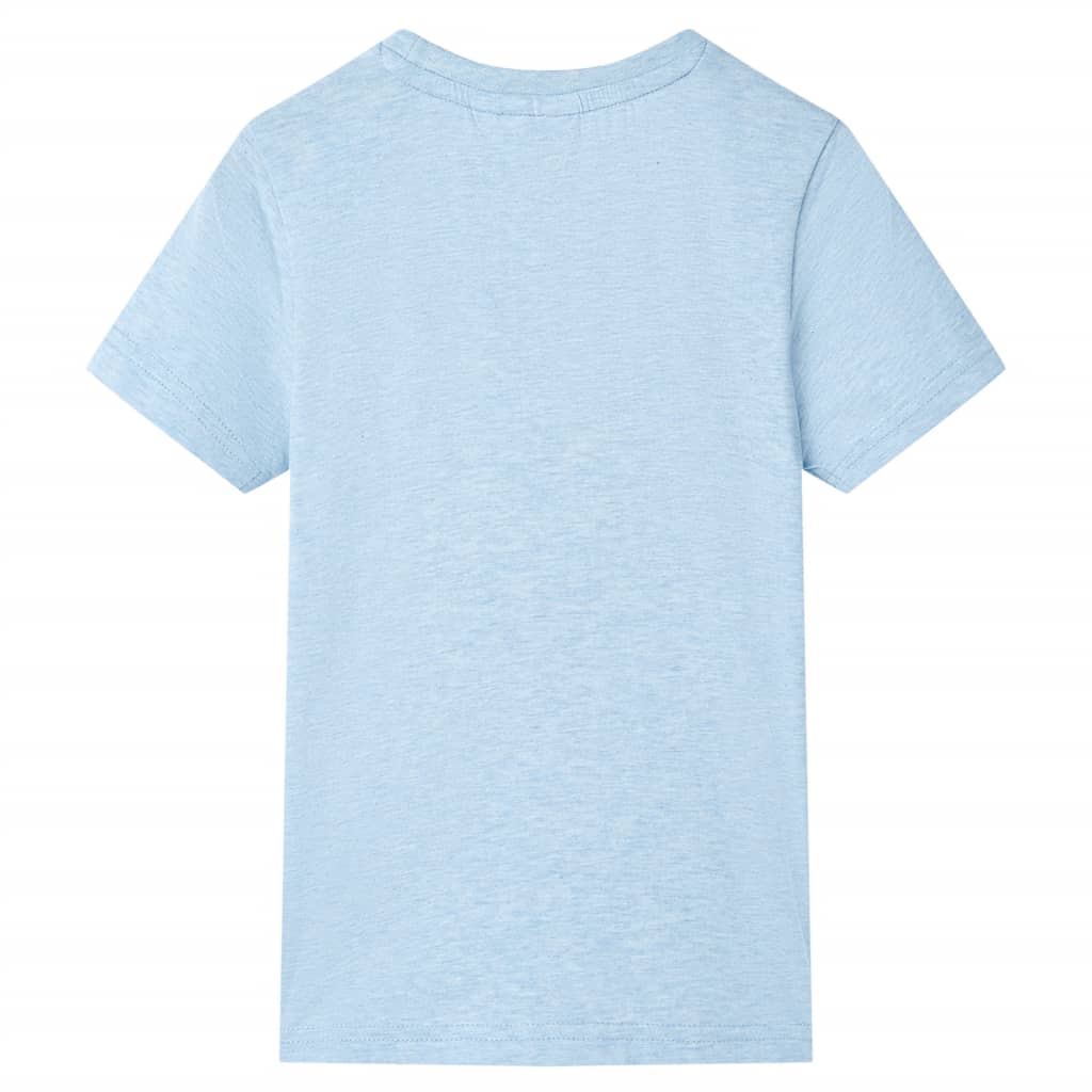 VidaXL Kindershirt 104 gemêleerd zachtblauw