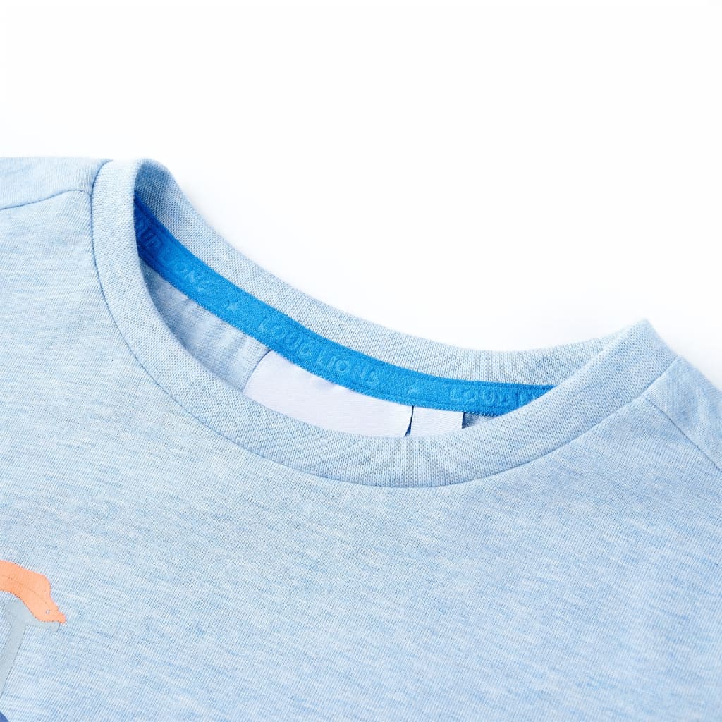 Vidaxl kindershirt 140 gemêleerd zachtblauw