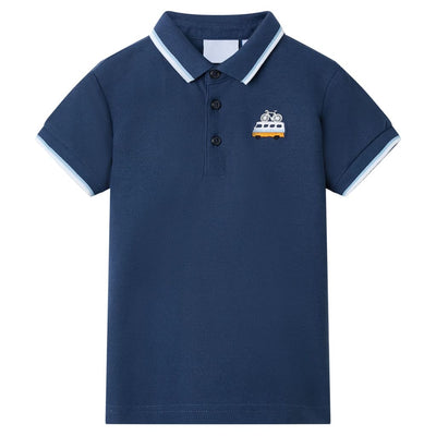 VidaXL Kinderpoloshirt 92 donkerblauw