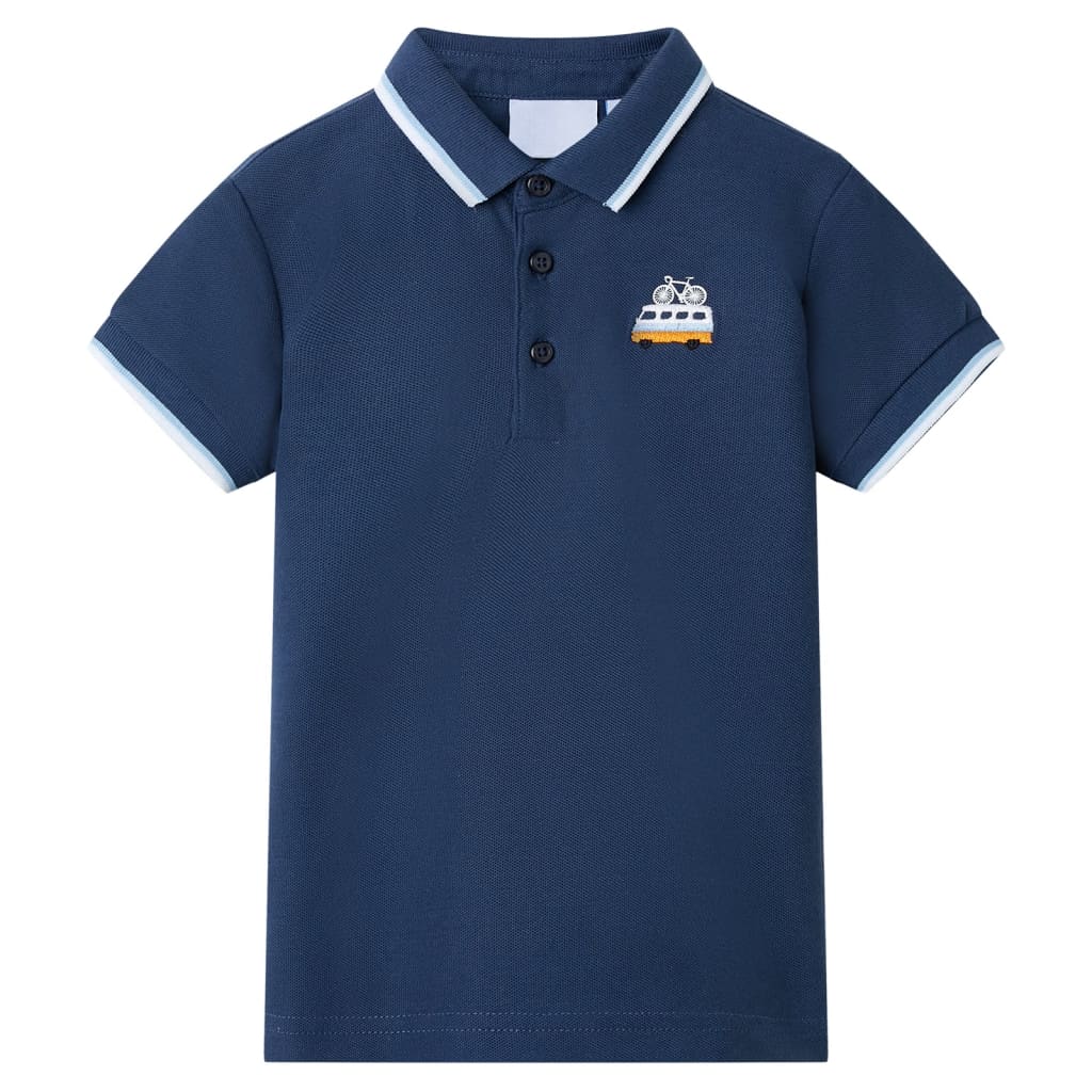 Vidaxl kinderpoloshirt 104 donkerblauw