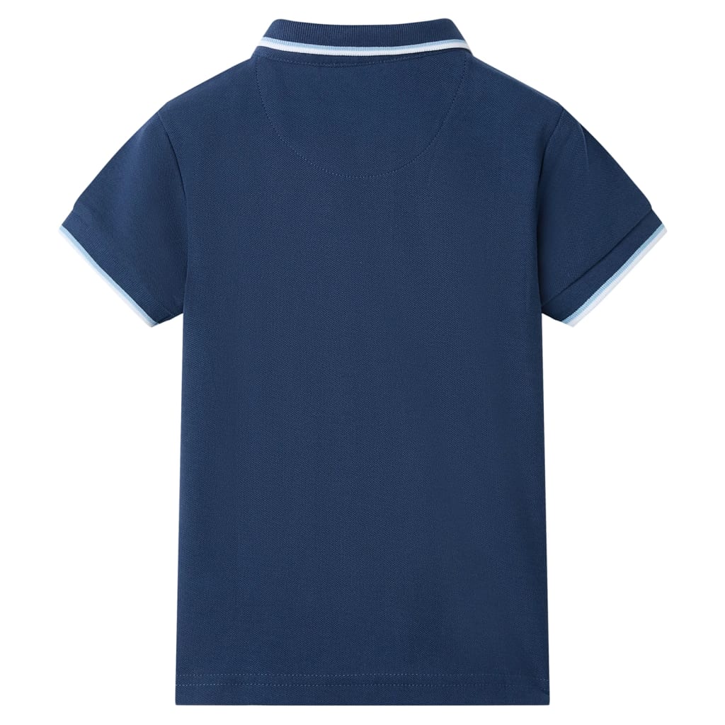 VidaXL Kinderpoloshirt 104 donkerblauw