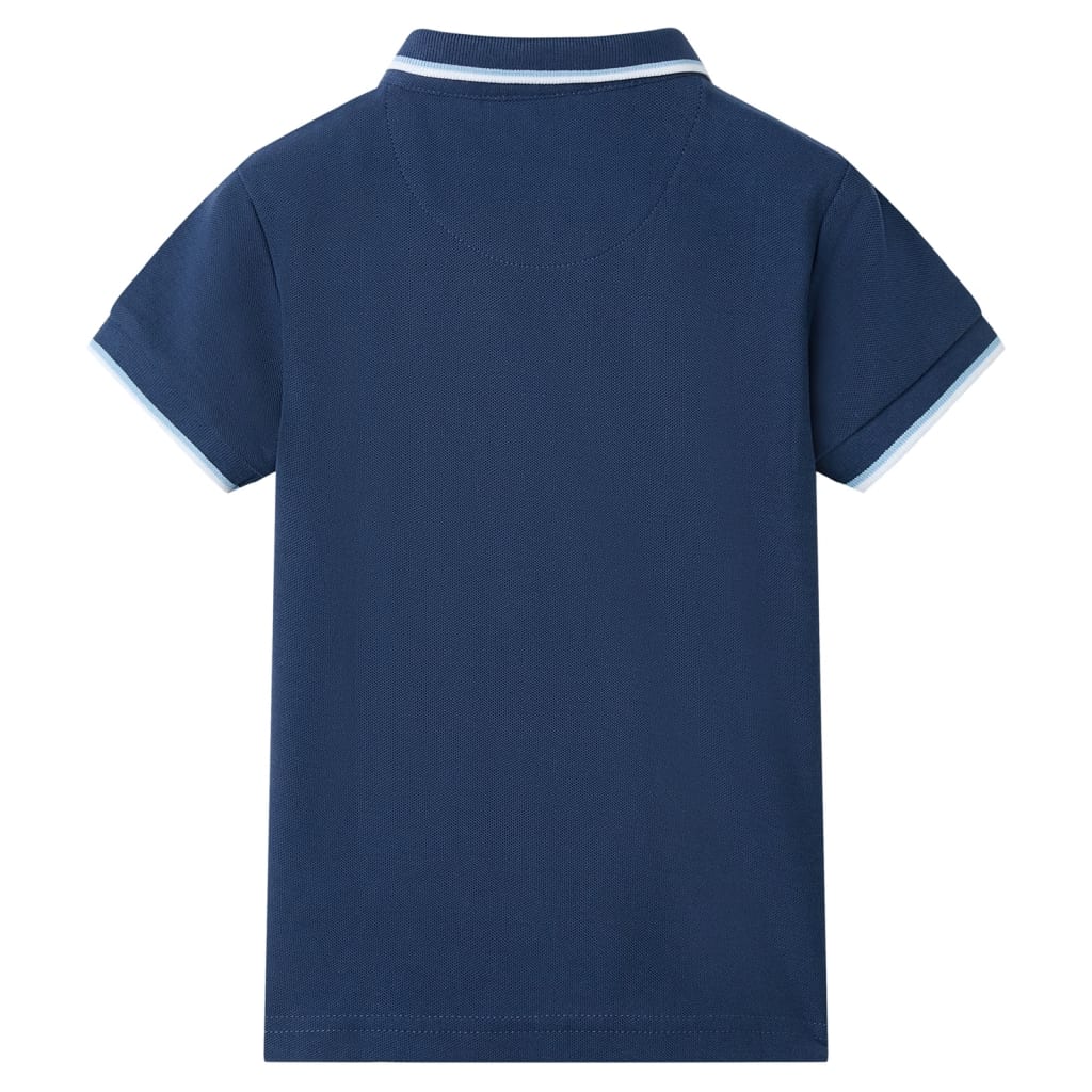 VidaXL Kinderpoloshirt 116 donkerblauw