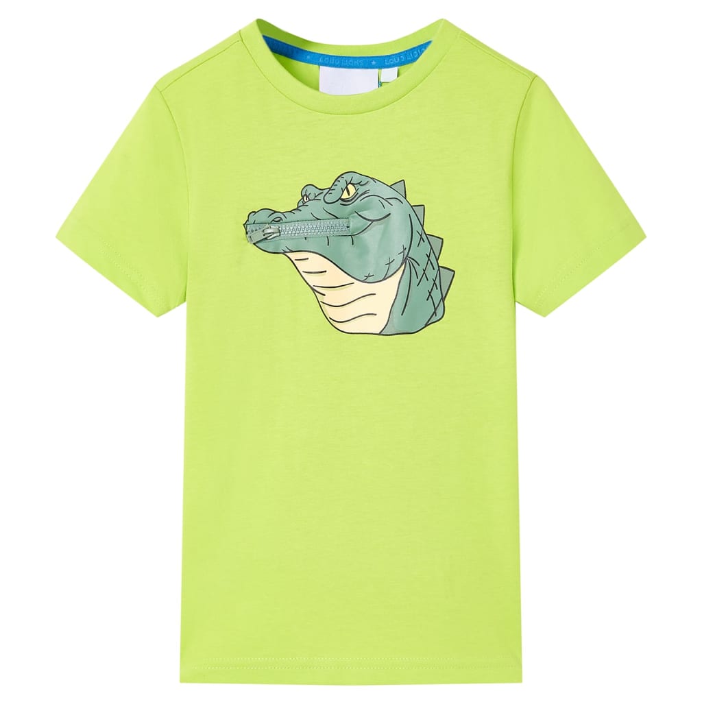 VidaXL Kindershirt 128 limoengroen