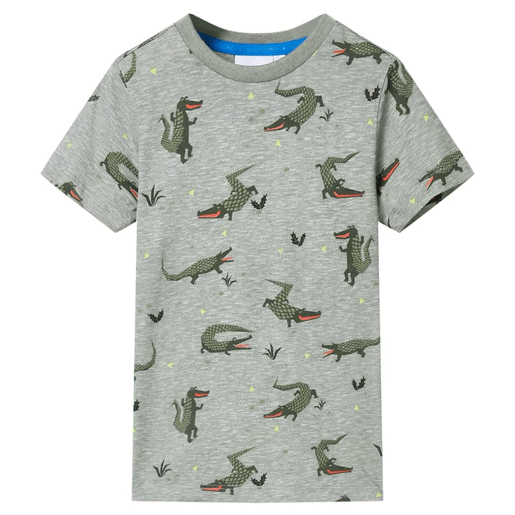 Vidaxl kindershirt 116 gemêleerd lichtkaki