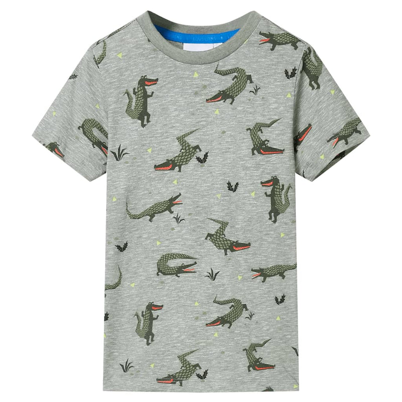 Vidaxl kindershirt 128 gemêleerd lichtkaki