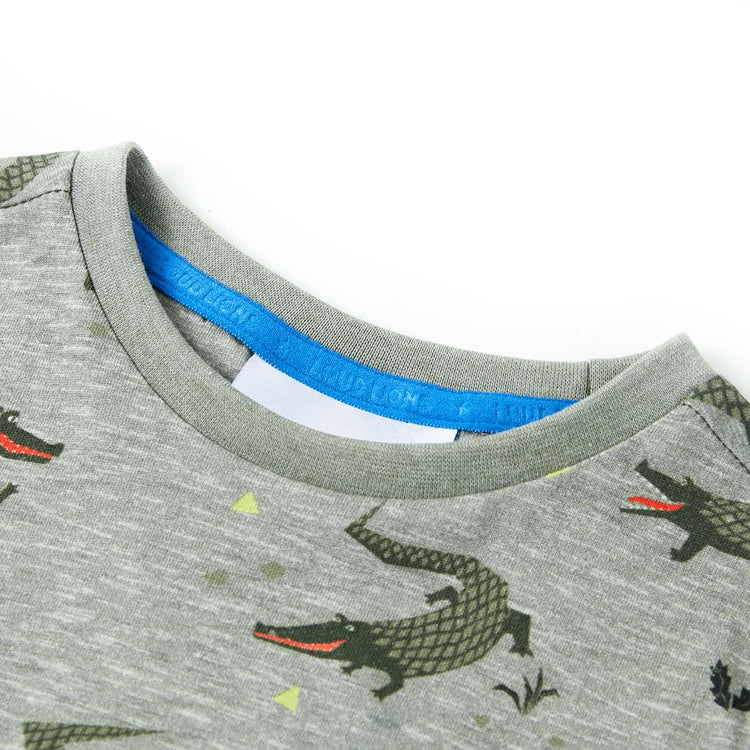 Vidaxl kindershirt 140 gemêleerd lichtkaki