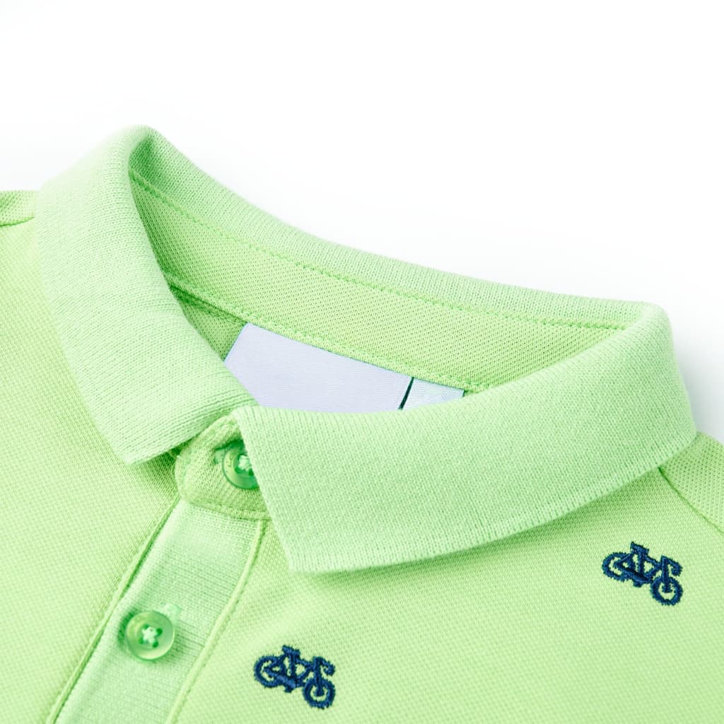 VidaXL Kinderpoloshirt 92 neongroen