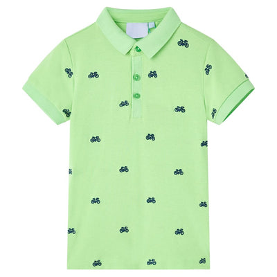 VidaXL Kinderpoloshirt 104 neongroen