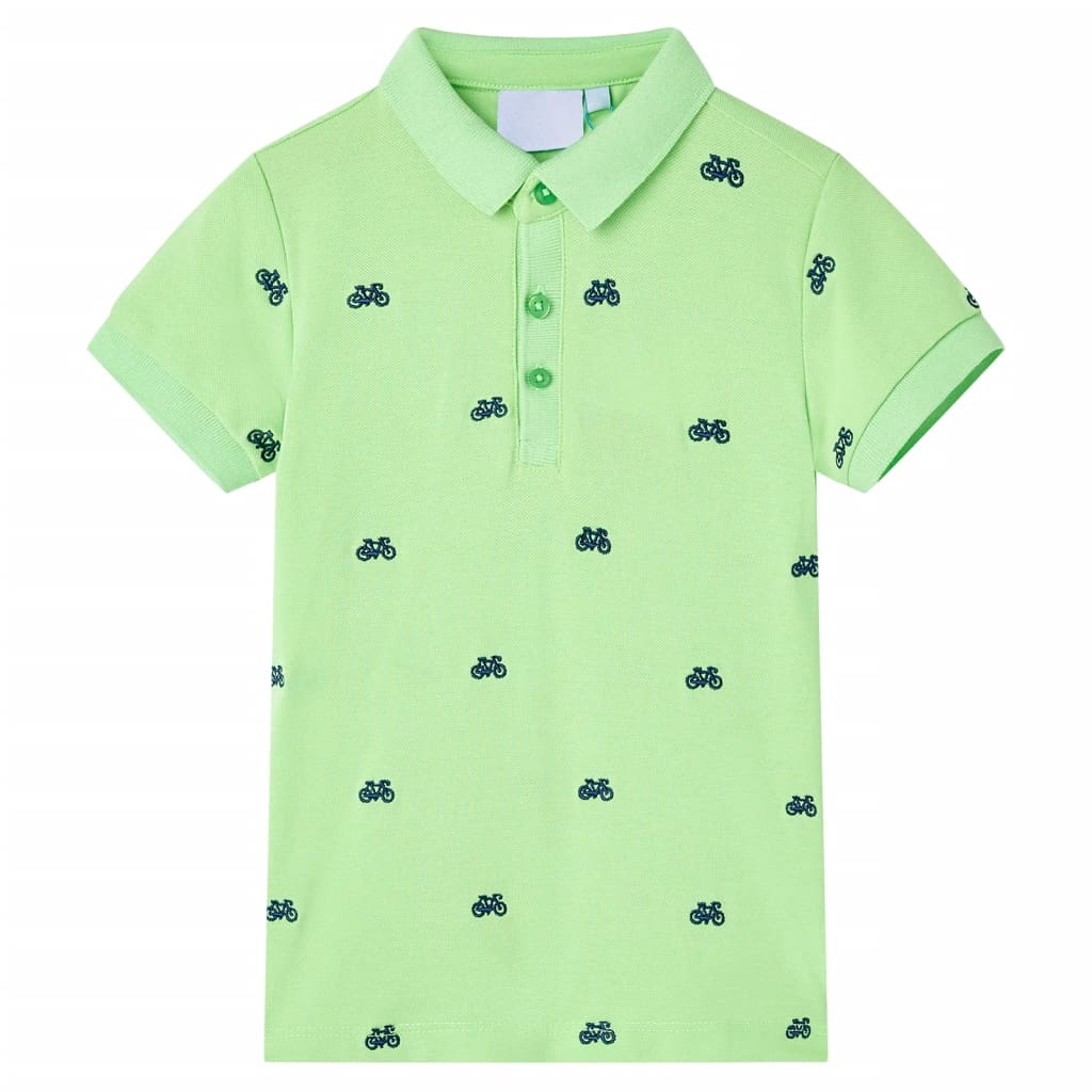 VidaXL Kinderpoloshirt 116 neongroen