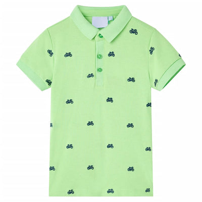 VidaXL Kinderpoloshirt 116 neongroen