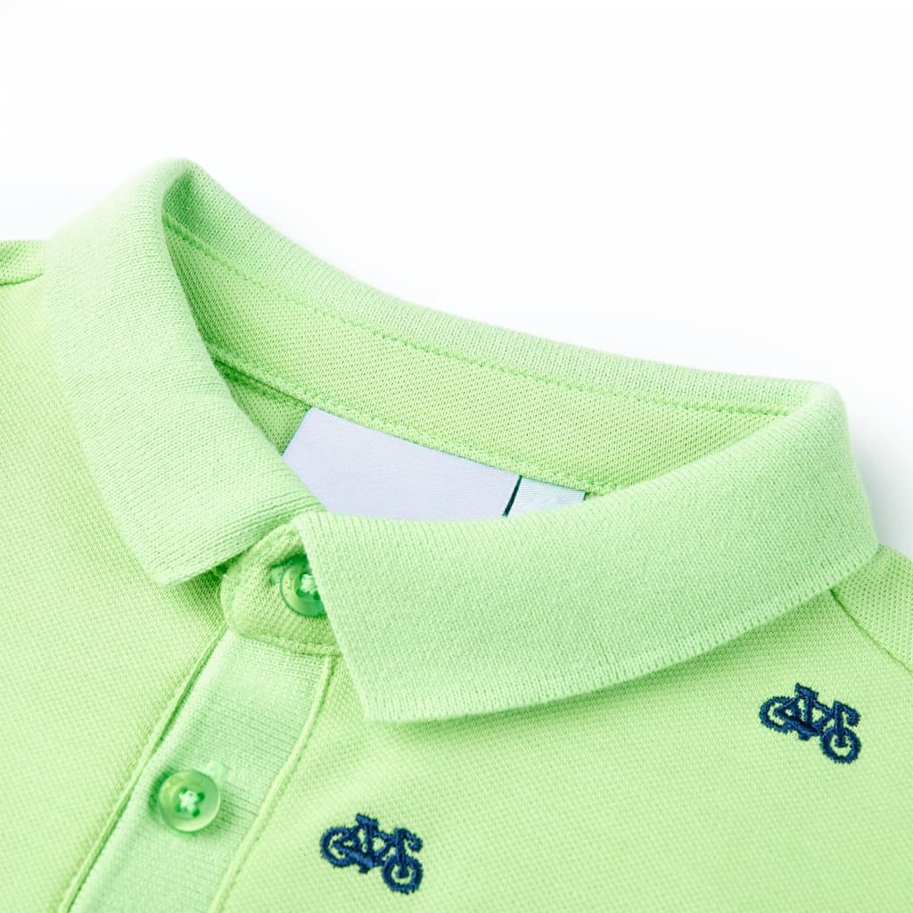 VidaXL Kinderpoloshirt 116 neongroen