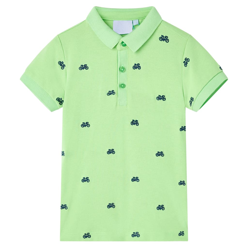 VidaXL Kinderpoloshirt 140 neongroen