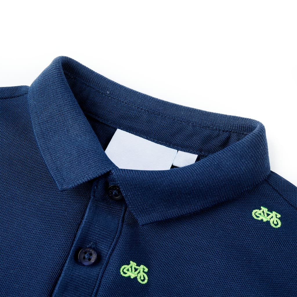 Vidaxl kinderpoloshirt 128 marineblauw
