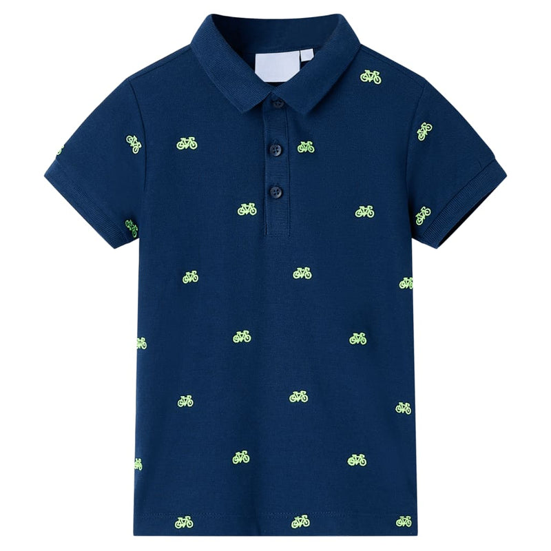 Vidaxl kinderpoloshirt 140 marineblauw