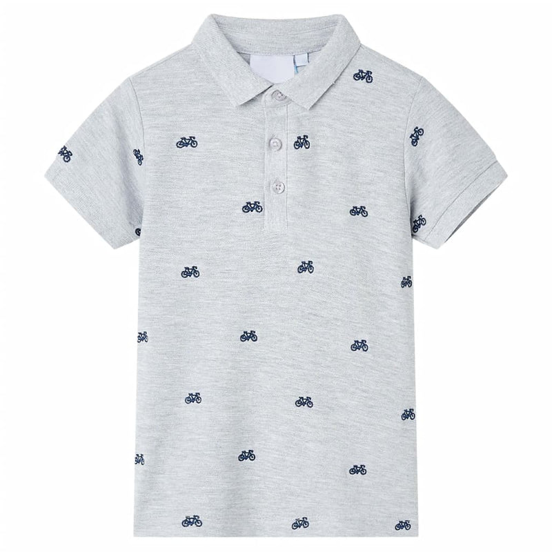 Vidaxl kinderpoloshirt  104 gemêleerd grijs