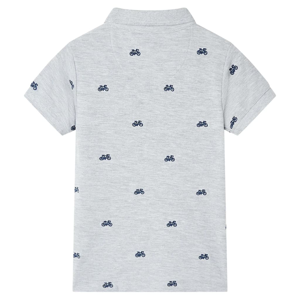 Vidaxl kinderpoloshirt  104 gemêleerd grijs