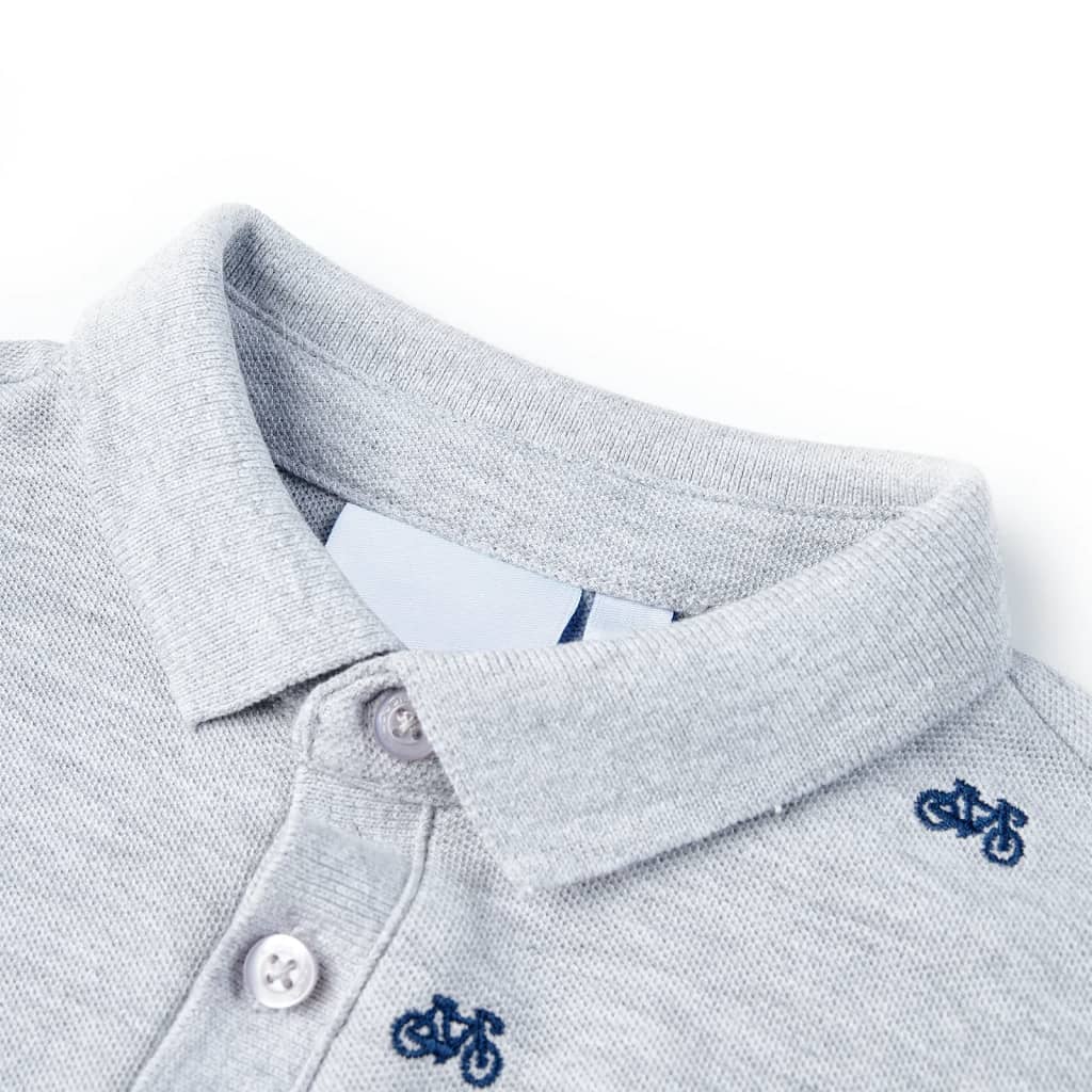 Vidaxl kinderpoloshirt  104 gemêleerd grijs