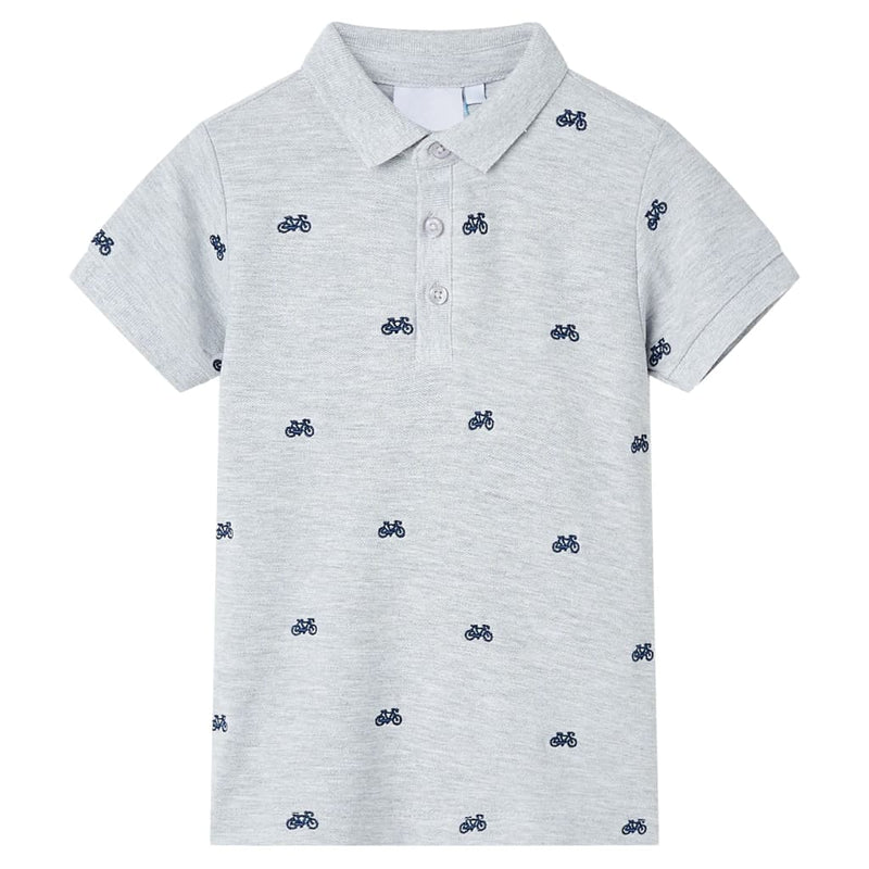 Vidaxl kinderpoloshirt  116 gemêleerd grijs