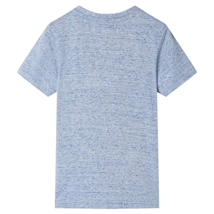VidaXL Kindershirt met korte mouwen 92 gemêleerd blauw
