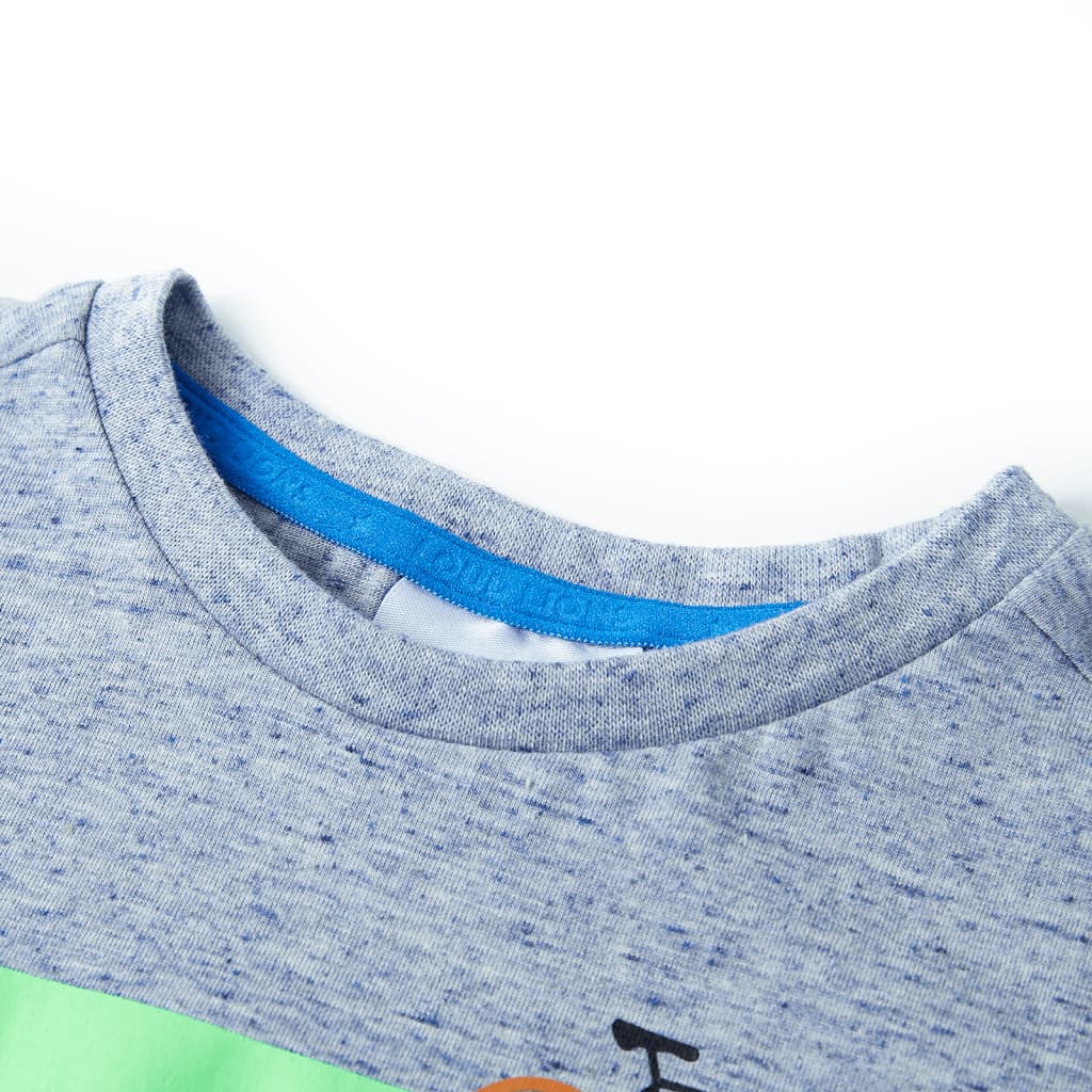 Vidaxl kindershirt met korte mouwen 128 gemêleerd blauw