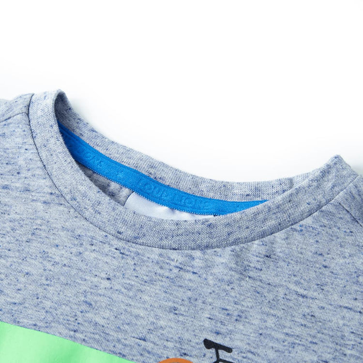 Vidaxl kindershirt met korte mouwen 128 gemêleerd blauw