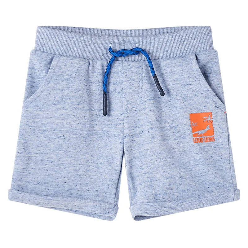 VidaXL Kindershorts met trekkoord 104 gemêleerd blauw