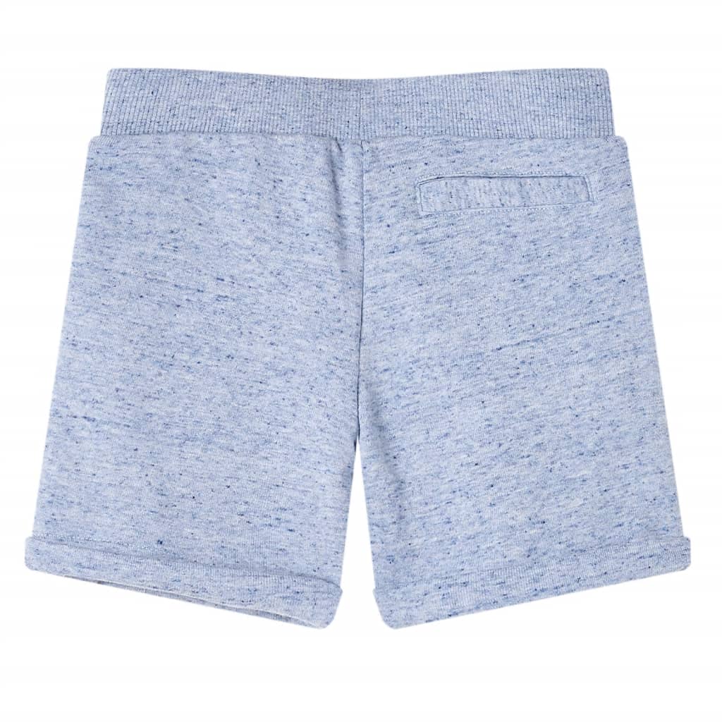 VidaXL Kindershorts met trekkoord 104 gemêleerd blauw