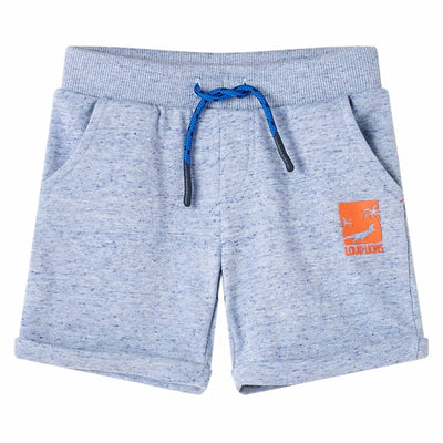 VidaXL Kindershorts met trekkoord 140 gemêleerd blauw