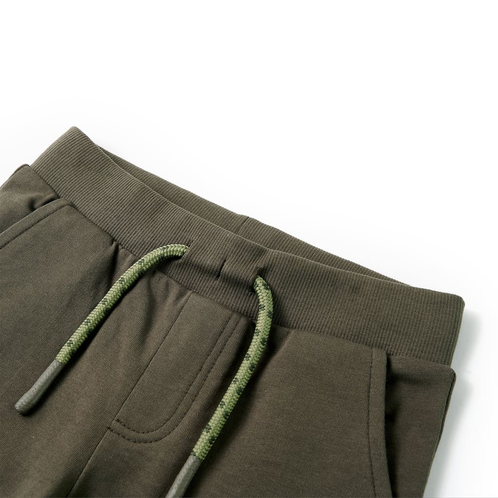 Vidaxl kindershorts met trekkoord 116 donkerkaki