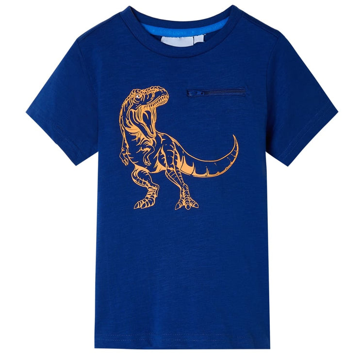 Vidaxl kindershirt met korte mouwen 116 donkerblauw