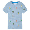 Vidaxl kindershirt 128 gemêleerd blauw