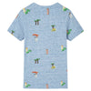 Vidaxl kindershirt 128 gemêleerd blauw