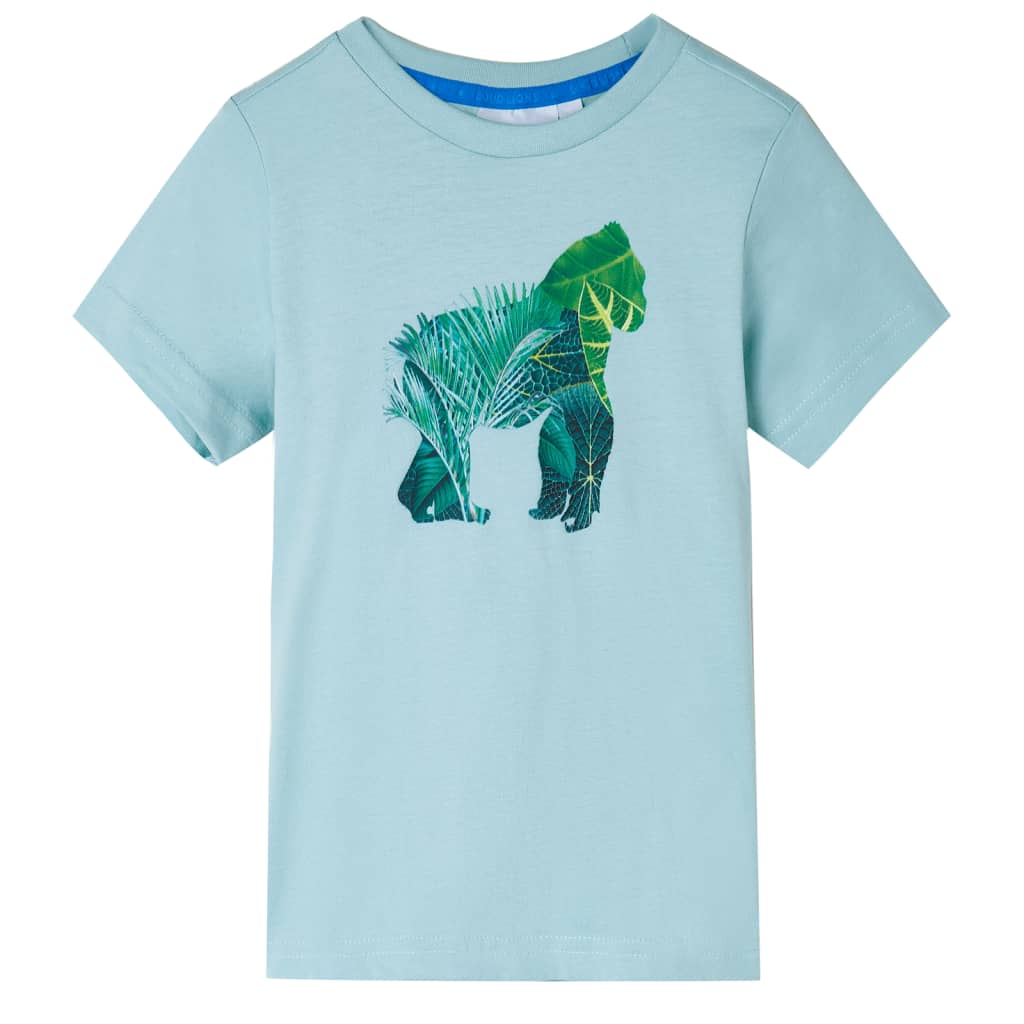 VidaXL Kindershirt 116 lichtzeeblauw