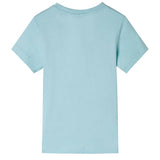 VidaXL Kindershirt 116 lichtzeeblauw - afbeelding 2