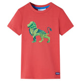 Vidaxl kindershirt 128 rood - afbeelding 1