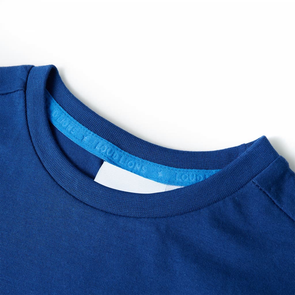 VidaXL Kindershirt 140 donkerblauw