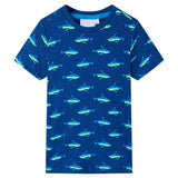 VidaXL Kindershirt 104 donkerblauw - afbeelding 1